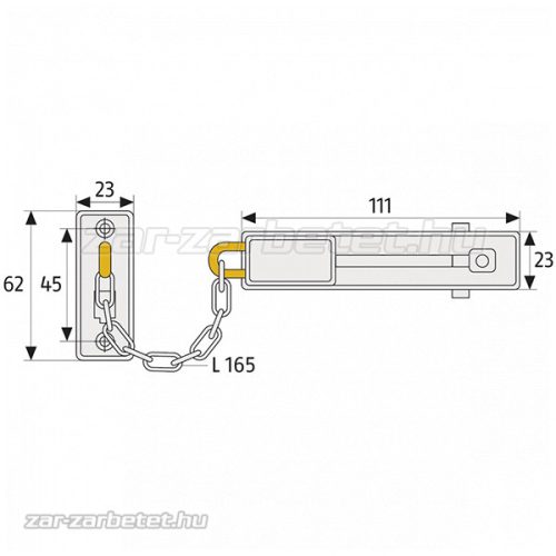 Abus SK66 ajtólánc nikkel