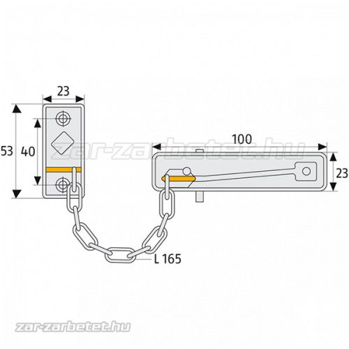 Abus SK69 biztonsági lánc nikkel