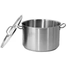 YATO YG-00045 GASTRO Lábas fedővel 31,4 liter 400 x 250 mm inox