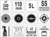 YATO YG-00062 GASTRO Nyeles lábas fedővel 5 liter 240 x 110 mm inox