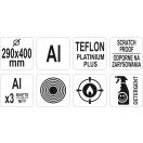YATO YG-00155 GASTRO Halsütő serpenyő teflon bevonattal 290 mm Alumínium