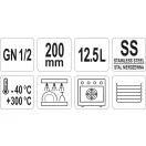YATO YG-00265 GASTRO Inox betét 200 mm GN 1/2