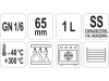 YATO YG-00290 GASTRO Inox betét 65 mm GN 1/6 1 l