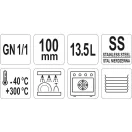 YATO YG-00343 GASTRO Inox betét 100 mm GN 1/1
