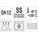 YATO YG-00371 GASTRO Inox betét fedő GN 1/2