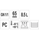 YATO YG-00390 GASTRO Műanyag betét 65 mm GN 1/1