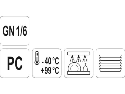 YATO YG-00464 GASTRO Doboz betét műanyag GN 1/6