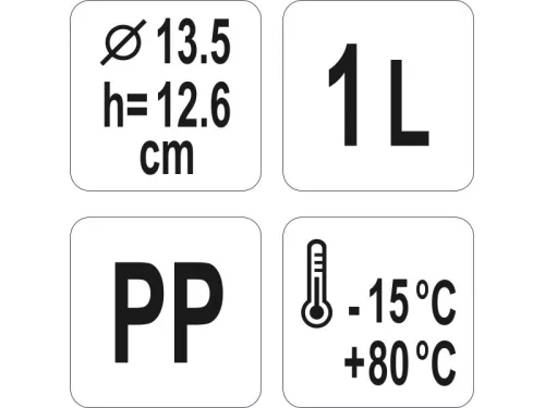 YATO YG-00510 GASTRO Műanyag vödör 1 liter