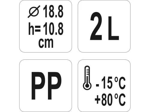 YATO YG-00511 GASTRO Műanyag vödör 2 liter