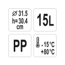 YATO YG-00516 GASTRO Műanyag vödör 15 liter