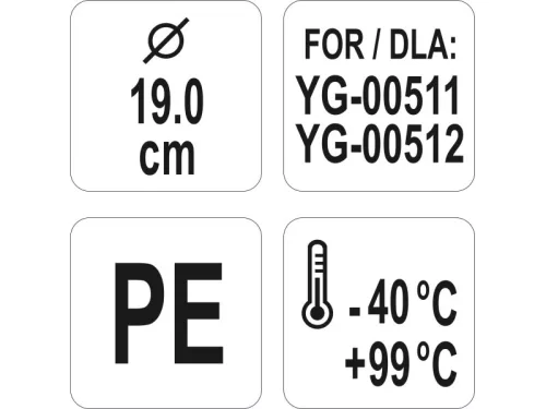 YATO YG-00519 GASTRO Műanyag vödör fedő 190 mm