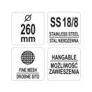 YATO YG-00601 GASTRO Szűrőkanál 260 mm inox
