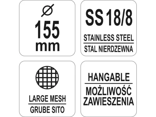 YATO YG-00602 GASTRO Szűrőkanál 155 mm