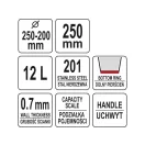 YATO YG-00650 GASTRO Inox vödör 12 liter