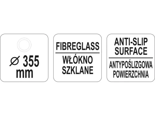 YATO YG-02079 GASTRO Kerek csúszásgátlós tálca 355 mm