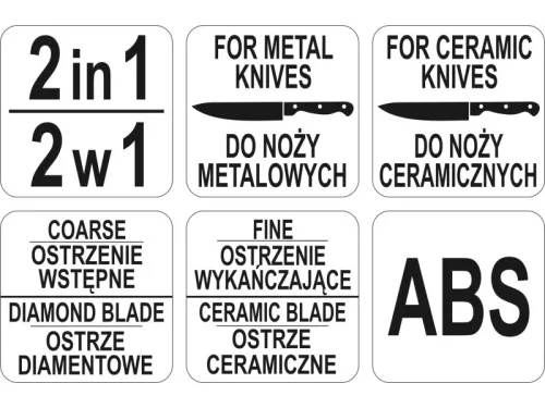 YATO YG-02353 GASTRO Késélező 2 az 1-ben
