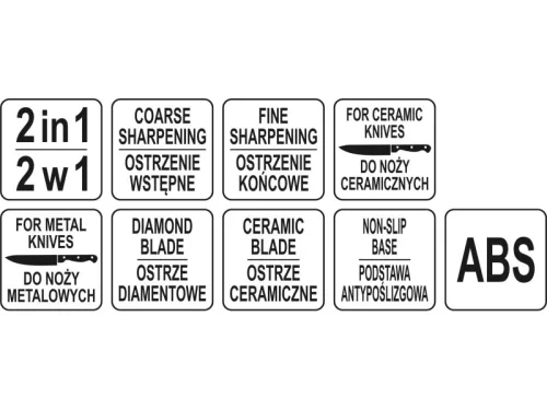 YATO YG-02356 GASTRO Késélező 2 az 1-ben