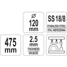 YATO YG-02593 GASTRO Inox szűrőkanál 300 mm