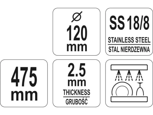 YATO YG-02593 GASTRO Inox szűrőkanál 300 mm