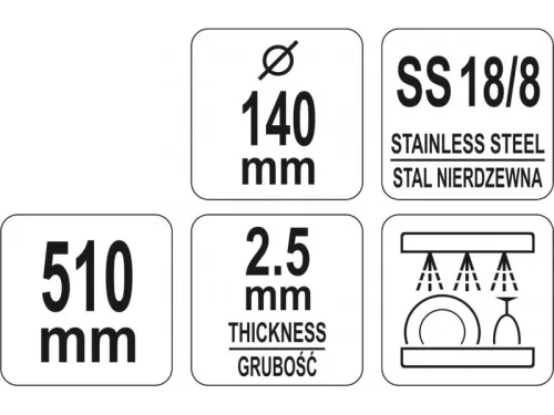 YATO YG-02595 GASTRO Csepegtető kanál 140 x 510 mm