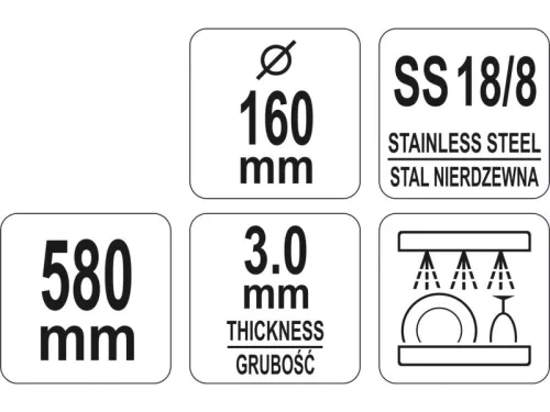 YATO YG-02598 GASTRO Inox szűrőkanál 400 mm