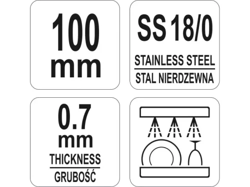 YATO YG-02735 GASTRO Inox jégcsipesz 100 mm
