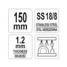 YATO YG-02736 GASTRO Inox jégcsipesz 150 mm