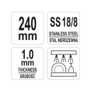 YATO YG-02750 GASTRO Konyhai univerzális fogó 240 mm inox