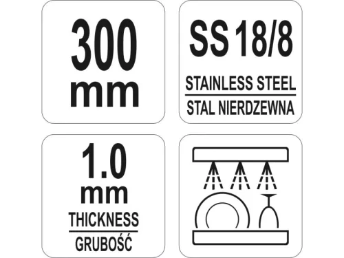YATO YG-02751 GASTRO Inox grillfogó 300 mm