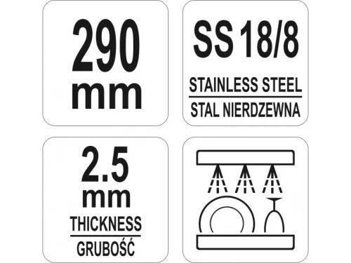 YATO YG-02770 GASTRO Húsvilla 280 mm inox