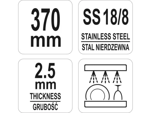 YATO YG-02772 GASTRO Inox szeletfordító 375 mm