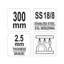 YATO YG-02774 Lyukas tálaló kanál 300 mm inox GASTRO