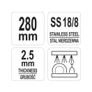 YATO YG-02779 GASTRO Inox torta spatula 285 mm