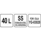 YATO YG-03128 GASTRO Keverőtál 40 liter az YG-03028-hoz