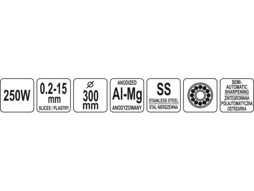 YATO YG-03130 GASTRO Hússzeletelő 250 W 300 mm alu