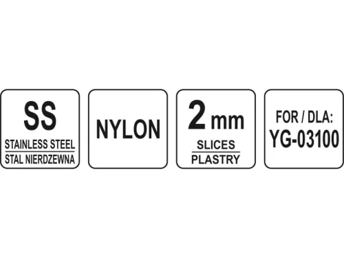 YATO YG-03140 GASTRO Szeletelőtárcsa 2 mm