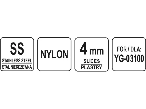 YATO YG-03141 GASTRO Szeletelőtárcsa 4 mm