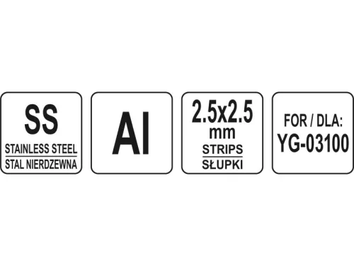 YATO YG-03142 GASTRO Csíkvágótárcsa 2,5 x 2,5 mm