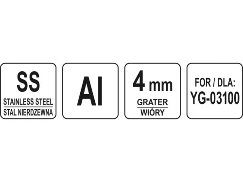 YATO YG-03146 GASTRO Reszelőtárcsa 4 mm