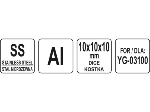 YATO YG-03149 GASTRO Kockázótárcsa 10 x 10 x 10 mm
