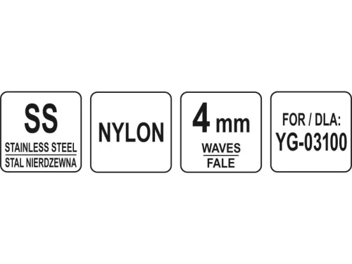YATO YG-03153 GASTRO Szeletelőtárcsa 4 mm hullámos