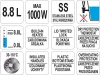 YATO YG-04301 GASTRO Ital melegentartó 8,8 liter 900-1000 W inox
