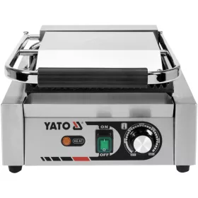   YATO YG-04555 GASTRO Kontaktgrill 320 mm 1800 W bordázott sűtőlap
