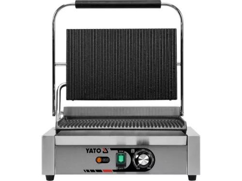 YATO YG-04557 GASTRO Kontaktgrill 440 mm 2200 W bordázott sütőlap