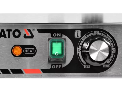 YATO YG-04557 GASTRO Kontaktgrill 440 mm 2200 W bordázott sütőlap