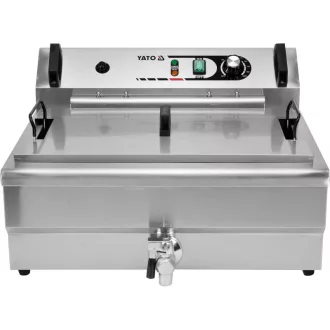  YATO YG-04640 GASTRO Asztali olajsütő 23 liter 6000 W leeresztőcsappal