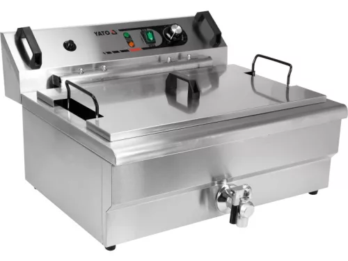 YATO YG-04640 GASTRO Asztali olajsütő 23 liter 6000 W leeresztőcsappal