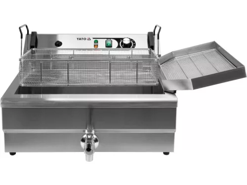 YATO YG-04640 GASTRO Asztali olajsütő 23 liter 6000 W leeresztőcsappal
