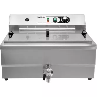   YATO YG-04641 GASTRO Asztali olajsütő 26,5 liter 6000 W leeresztőcsappal