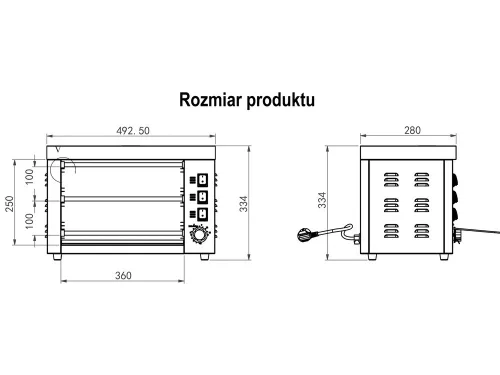 YATO YG-04660 Kvarc pirító 3000W 490X300X330mm